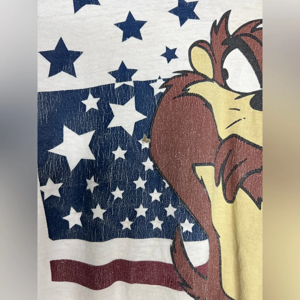 DELTA TAS THE TASMANIAN DEVIL VTG TEE TSHIRT XL USA Looney Tunes - Picture 8 of 12